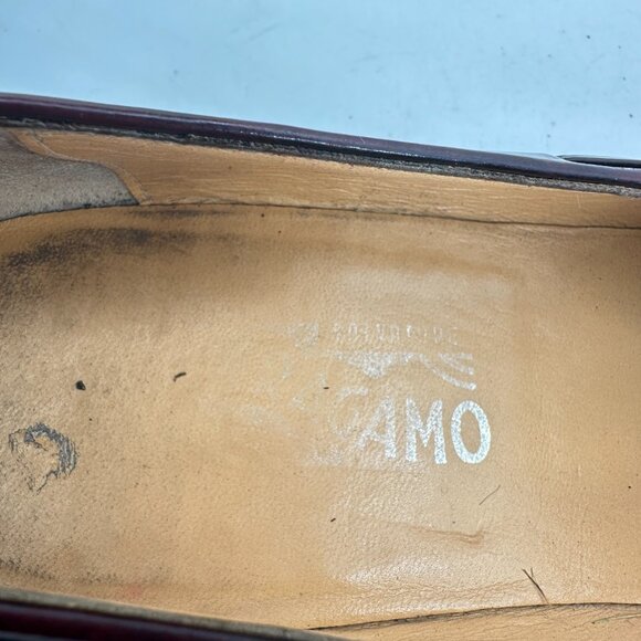 Salvatore Ferragamo Men Size 12B Brown Leather Tassel Brogue Loafer Dress Shoes - Picture 11 of 12